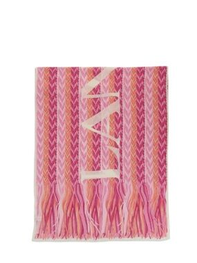 Lanvin Pink & Orange Striped Scarf